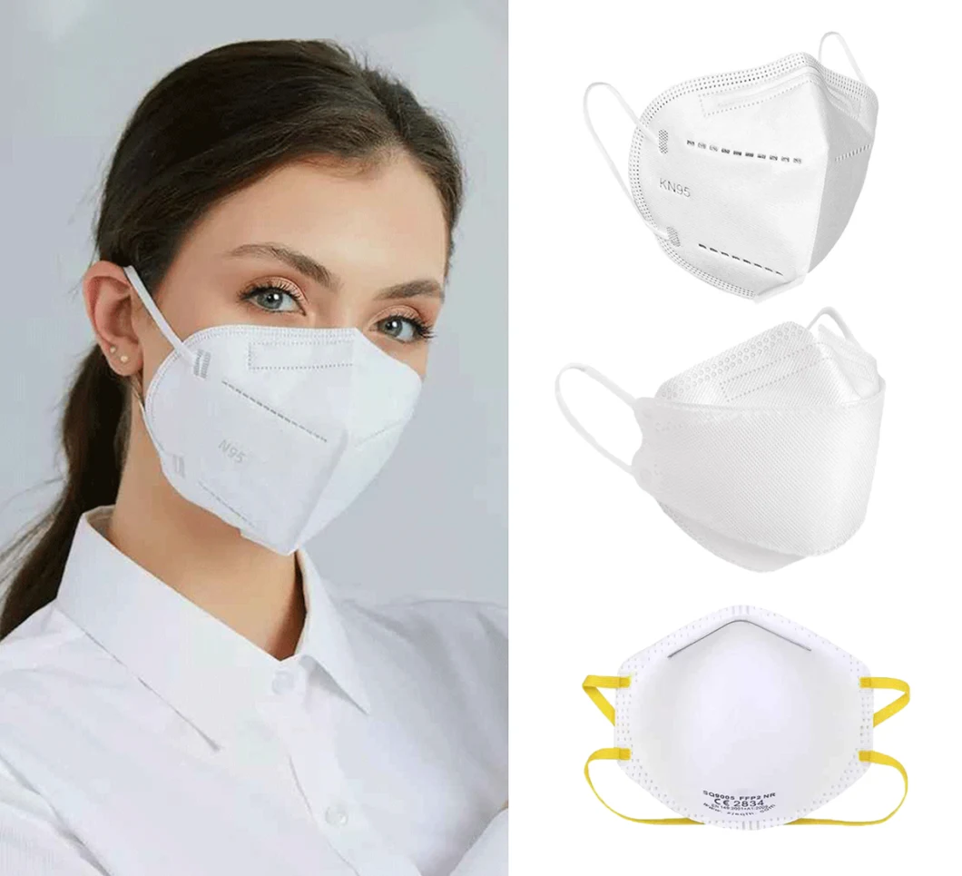 FFP2 N95 KN95 Folded Non-Valved Protective Respirator Mask